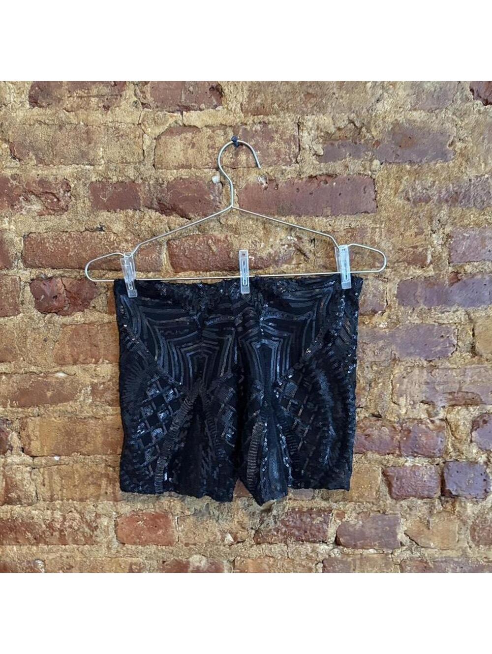 Sequin sheer mini thot shorts. Y2K Whismygoth!